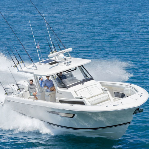 Vedette hors-bord - S 388 - Pursuit Boats - trimoteur / open / à console centrale