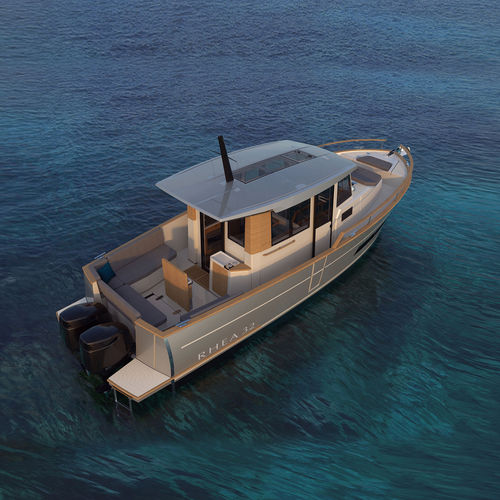 Vedette hors-bord - 32 - Rhea Marine - bimoteur / avec timonerie / 2 cabines