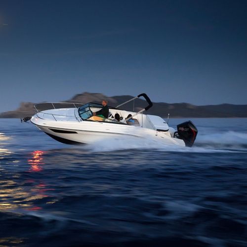 Runabout hors-bord - SUN SPORT 230 OB - Sea Ray - à double console / open / de ski nautique