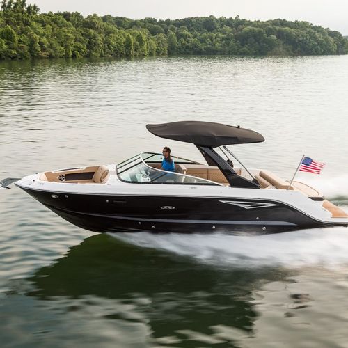 Runabout stern-drive - SLX 280 - Sea Ray - à double console / bow-rider / de ski nautique