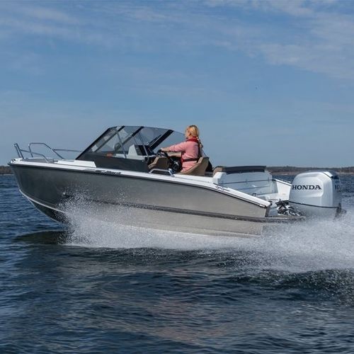 Coque open hors-bord - HAWK BR - Silver - à double console / de ski nautique / de pêche sportive