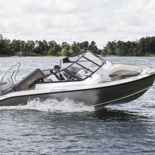 Runabout hors-bord - EAGLE BR - Silver - à double console / bow-rider / open