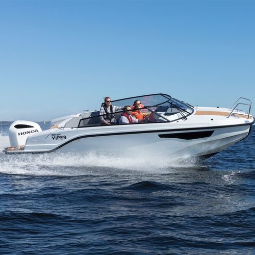 Cabin-cruiser hors-bord - VIPER DC - Silver - open / à double console / en fibre de verre