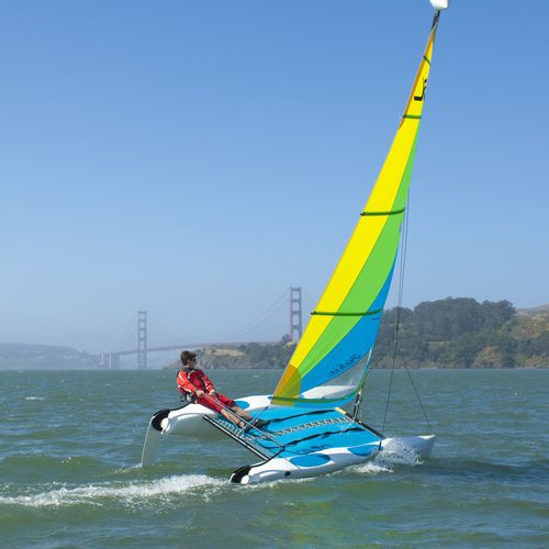 Catamaran de sport de loisir - WAVE - Hobie Cat USA - solitaire / en polyéthylène / cat boat