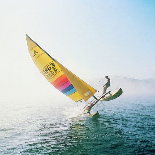 Catamaran de sport de régate - Hobie Cat USA - solitaire / simple trapèze / Hobie 14