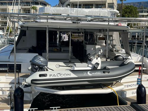Bateau pneumatique hors-bord - 390YT - Falcon Inflatables - essence / RHIB / à console centrale