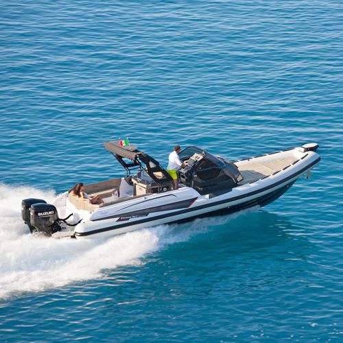 Bateau pneumatique hors-bord - CAYMAN 35.0 EXECUTIVE - Ranieri - bimoteur / semi-rigide / à console centrale