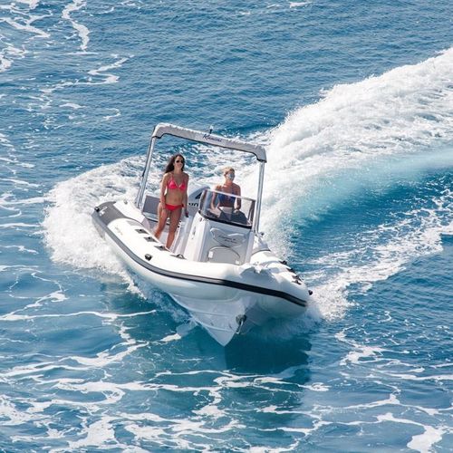 Bateau pneumatique hors-bord - CAYMAN 26  - Ranieri International - semi-rigide / à console centrale / open