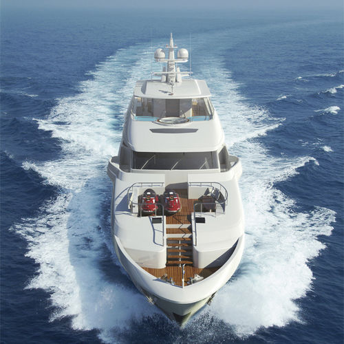 Super-yacht de croisière - P140 - Horizon - raised pilothouse / 4 cabines / à déplacement