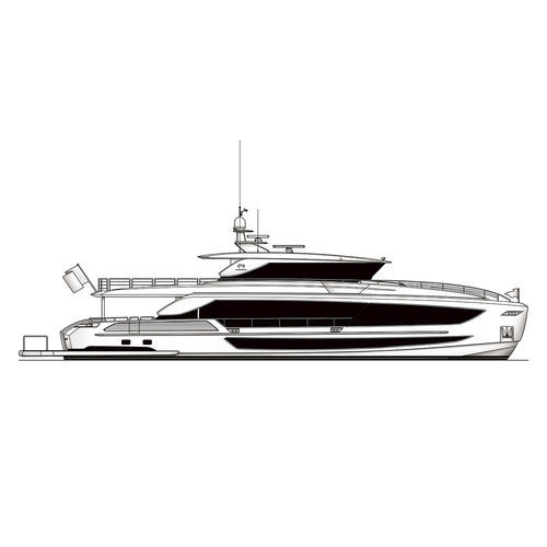 Super-yacht de croisière - FD100 Skyline - Horizon - à fly / avec timonerie / 7 cabines