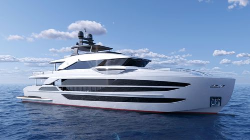 Super-yacht de croisière - FD130 - Horizon - à fly fermé / raised pilothouse / 9 cabines