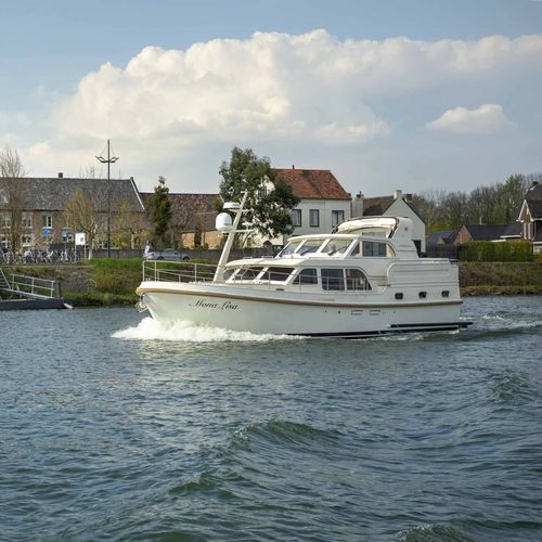 Vedette in-bord - Grand Sturdy 450 AC Variotop - Linssen Yachts B.V. - à fly / fluviale / en acier