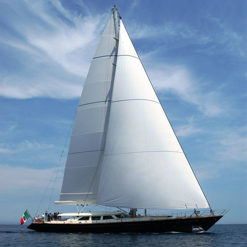 Sailing-superyacht de croisière - HERITAGE OF LONDON - Perini Navi - à cockpit ouvert / en acier / sloop