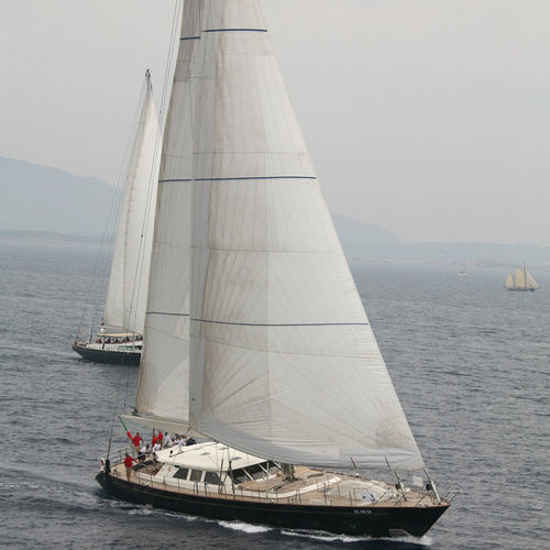 Sailing-superyacht de croisière - HERITAGE M - Perini Navi - à salon de pont / en acier / sloop