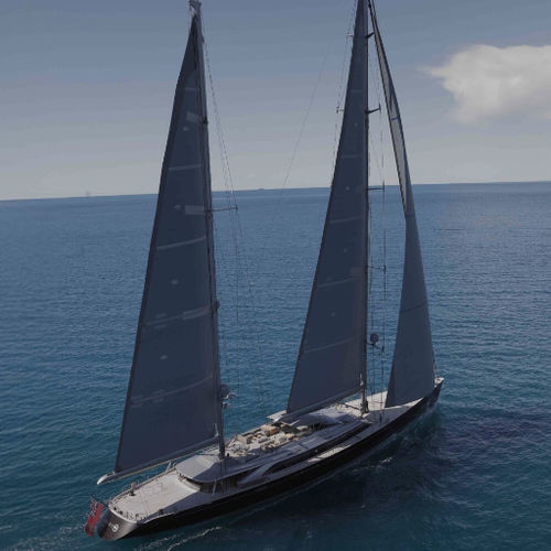 Sailing-superyacht de croisière - BADIS - Perini Navi - de grande croisière / 6 cabines / 12 couchages