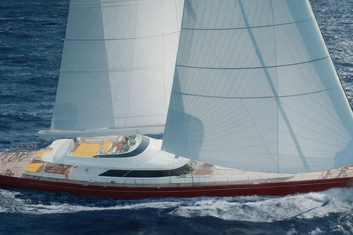 Sailing-superyacht de croisière - MARE NOSTRUM - Perini Navi - de grande croisière / à fly / en acier