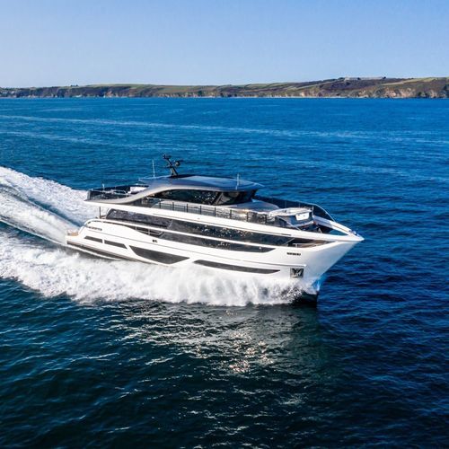 Motor-yacht de croisière - X95 Vista - Princess - à fly / raised pilothouse / à salon de pont