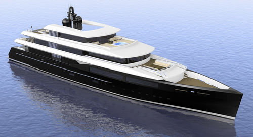 Mega-yacht de croisière - W 65M - Warwick Yacht Design - avec timonerie / en acier / à étrave verticale