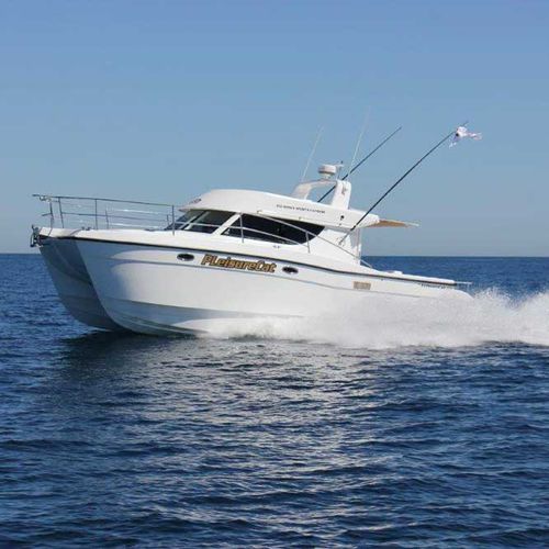 Vedette catamaran - 350 Sports Express - LeisureCat - hors-bord / diesel / bimoteur