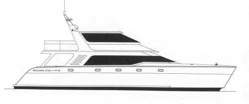 Motor-yacht catamaran - Malcolm Tennant 70 - Pedigree Cats - de croisière / à fly fermé / coque à déplacement