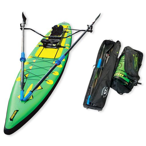 SUP gonflable - Adventure Row 13'4" Combo Package (Green) - Whitehall Rowing & Sail - allround / de balade / pour fitness