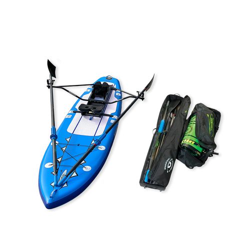 SUP gonflable -  Fitness Row 12′ Combo Package (Blue) - Whitehall Rowing & Sail - allround / pour yoga / pour adulte