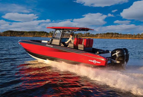 Coque open hors-bord - 34SC  - Fountain Powerboats - bimoteur / à console centrale / de pêche sportive