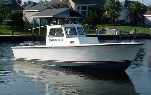 Bateau de surveillance - 31' Enforcer - Newton Boats - hors-bord / en PVC / en fibre de verre