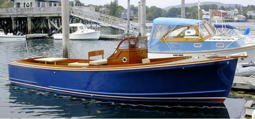 Cabin-cruiser in-bord - 28 PICNIC LAUNCH - Ellis Boat - open / traditionnel