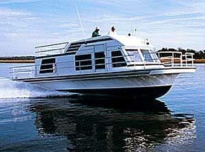 Bateau maison in-bord - 44' Sport Series - Gibson Boats - fluvial