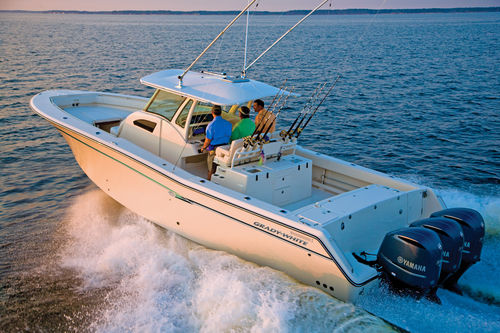 Coque open hors-bord - Canyon 376 - Grady-White - trimoteur / à console centrale / de pêche sportive