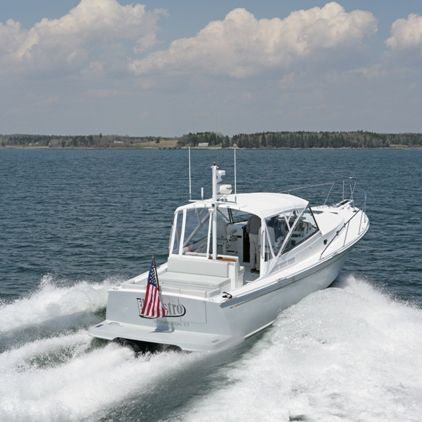 Vedette hydrojet - 38' Jet Boat - Lyman Morse - bimoteur / rapide / 2 couchages
