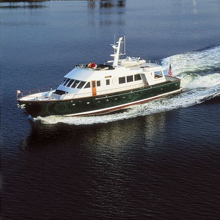 Motor-yacht de croisière - TUMBLEHOME - Lyman Morse - à fly / open / 2 cabines