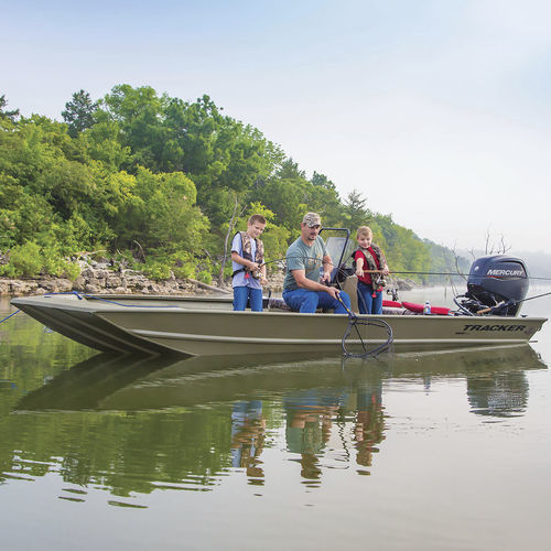 Jon boat hors-bord - GRIZZLY® 1860 CC - Fisher - à console centrale / open / de pêche sportive