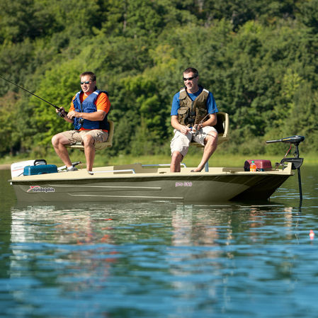 Barque hors-bord - PRO 120 - KL Outdoor - électrique / de pêche sportive / en aluminium