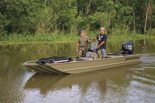 Jon boat hors-bord - GRIZZLY® 1860 CC - Tracker - à console centrale / de pêche sportive / en aluminium