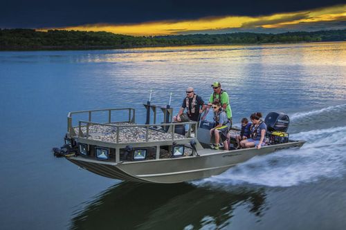 Jon boat hors-bord -  GRIZZLY® 2072 CC Sportsman - Tracker - à console centrale / de pêche sportive / en aluminium