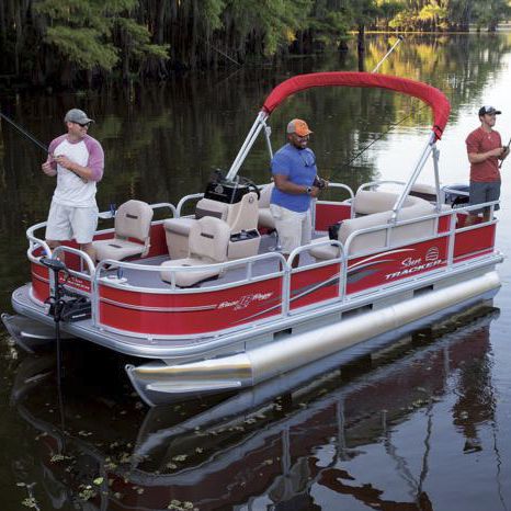 Bateau ponton hors-bord - BASS BUGGY® 18 DLX - Sun Tracker - de pêche sportive / max. 8 personnes