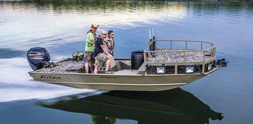 Jon boat hors-bord - 2072 MVX SPORTSMAN - Triton Boats - à console centrale / de pêche sportive / en aluminium