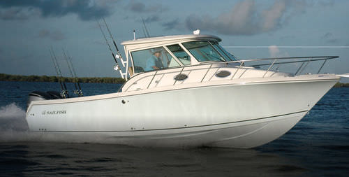 Bay boat hors-bord - 320 EXP WAC - Sailfish - bimoteur / hard-top / de pêche sportive