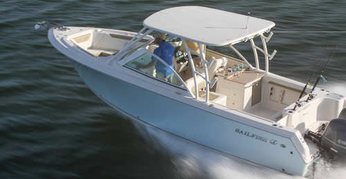 Bay boat hors-bord - 2100 BB - Sailfish - bimoteur / à console centrale / de pêche sportive