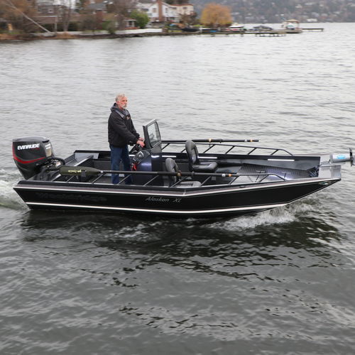 Jon boat hors-bord - ALASKAN XL - Wooldridge - open / à console centrale / de pêche sportive