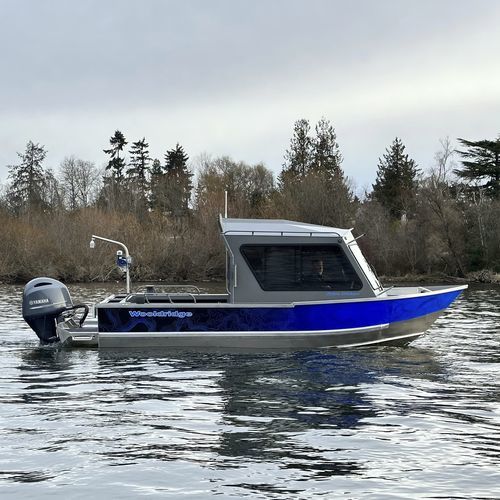 Bateau de pêche-promenade hors-bord - PYBUS OFFSHORE 21' - Wooldridge - avec timonerie / en aluminium