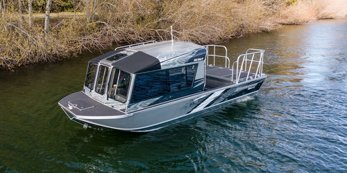 Barque in-bord - Scout Widebody - Wooldridge - timonière / eau vive / en aluminium