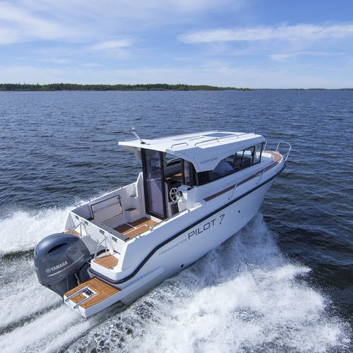 Walkaround hors-bord - PILOT 7 W - Finnmaster Boats Oy - avec timonerie / de pêche sportive / en aluminium
