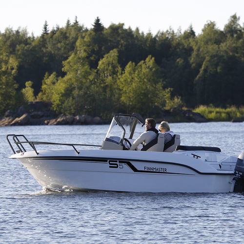 Coque open hors-bord - S5 - Finnmaster Boats Oy - à console centrale / en aluminium / max. 6 personnes