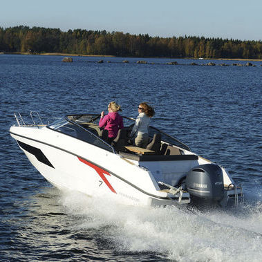 Cabin-cruiser hors-bord - T7 - Finnmaster Boats Oy - open / à double console / en aluminium