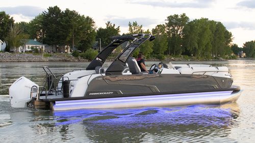 Bateau ponton hors-bord - VOGUE® 25 XT - Bateaux Princecraft - tri-tube / open / à console latérale