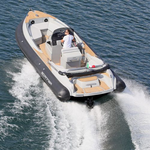 Bateau pneumatique hors-bord - ENVY 770 - SCANNER - semi-rigide / à console centrale / open