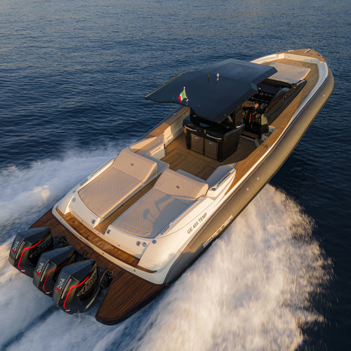 Bateau pneumatique hors-bord - ENVY 1400 OB - SCANNER - trimoteur / semi-rigide / à console centrale